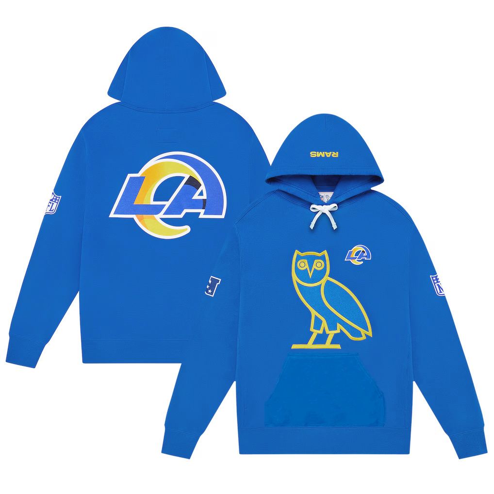 Men 2026 NFL Los Angeles Rams hoodie Blue 03